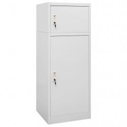Armoire à selles Gris clair 53x53x140 cm Acier alsavelo
