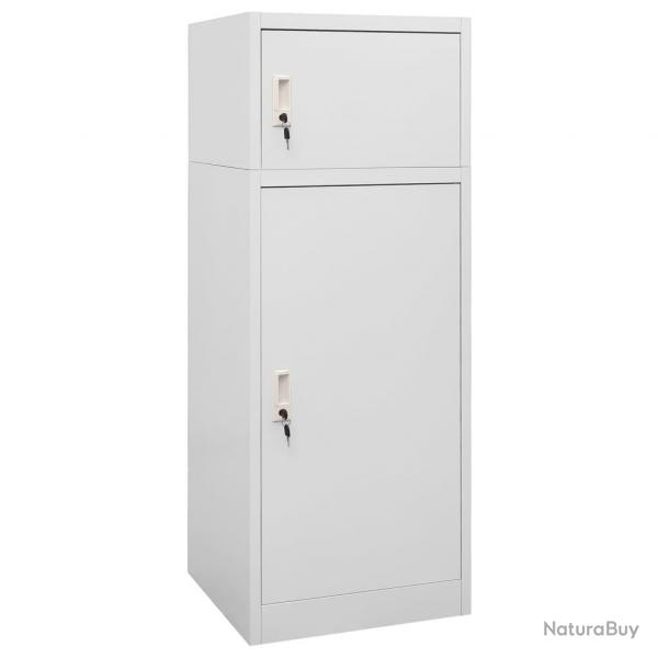 Armoire  selles Gris clair 53x53x140 cm Acier alsavelo