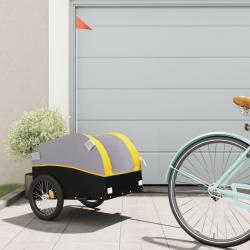 Remorque de vélo noir et jaune 30 kg fer alsavelo