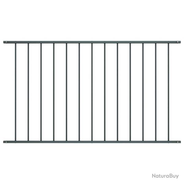 Panneau de clture Acier enduit de poudre 1,7x1,25 m Anthracite alsavelo