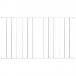 Panneau de clôture Acier enduit de poudre 1,7x0,75 m Blanc alsavelo