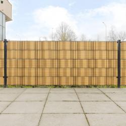 Paravents de balcon 10 pcs marron clair 255x19cm résine tressée alsavelo