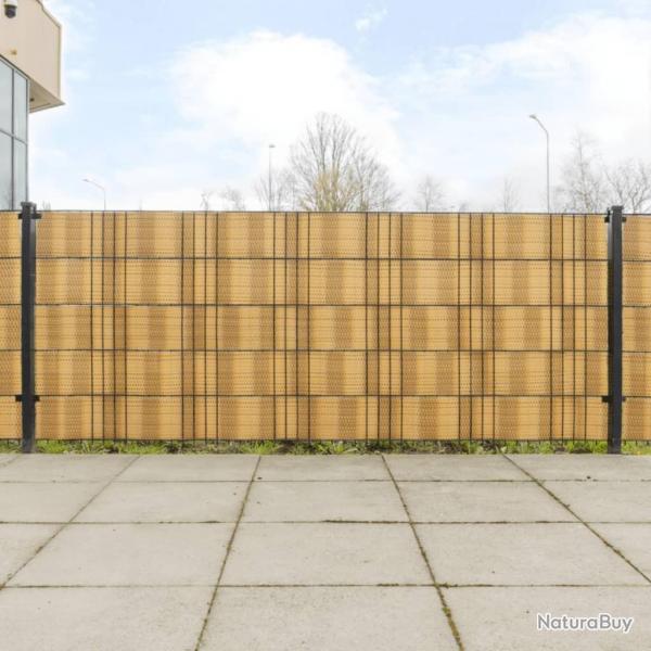 Paravents de balcon 10 pcs marron clair 255x19cm rsine tresse alsavelo