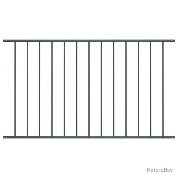 Panneau de clture Acier enduit de poudre 1,7x1 m Anthracite alsavelo
