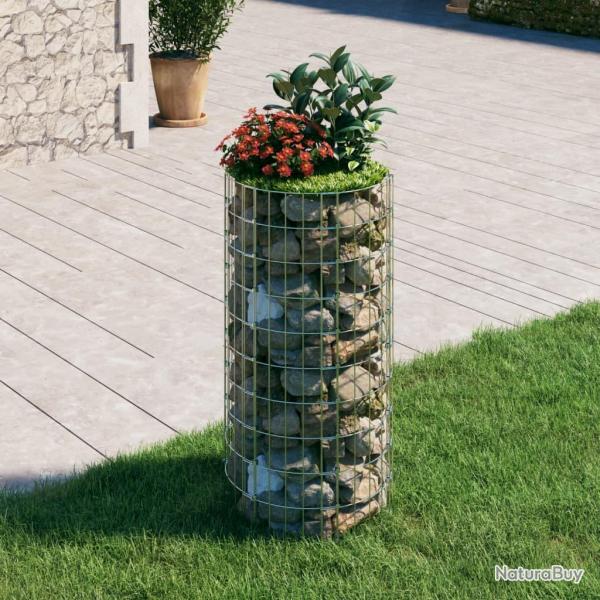 Poteau  gabion circulaire Acier galvanis 50x100 cm alsavelo