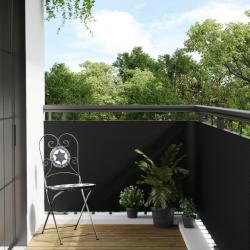Paravent de balcon noir 400x80 cm résine tressée alsavelo