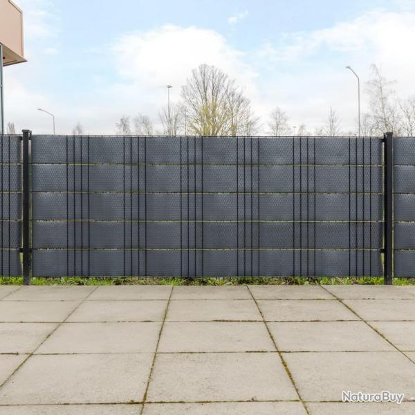 Paravents de balcon 5 pcs anthracite 255x19 cm rsine tresse alsavelo