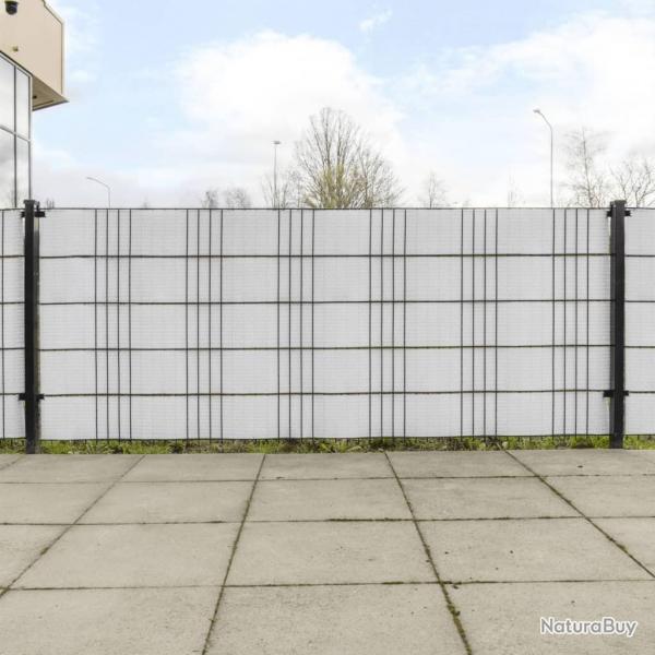 Paravents de balcon 5 pcs blanc 255x19 cm rsine tresse alsavelo