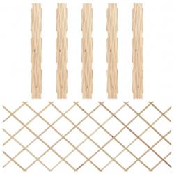Clôtures en treillis 5 pcs Bois de sapin massif 180x80 cm alsavelo