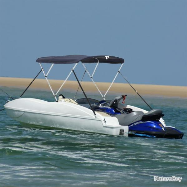 Toit bimini  3 arceaux parois en maille 183x(185-198)x137 cm alsavelo