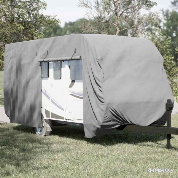 Housse de caravane gris 610x250x220 cm tissu non tiss alsavelo