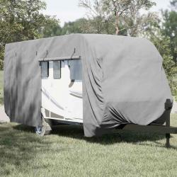 Housse de caravane gris 550x250x220 cm tissu non tissé alsavelo