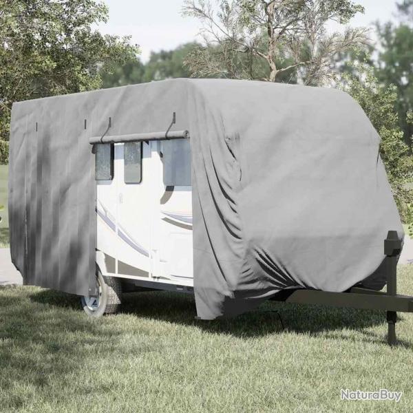 Housse de caravane gris 550x250x220 cm tissu non tiss alsavelo