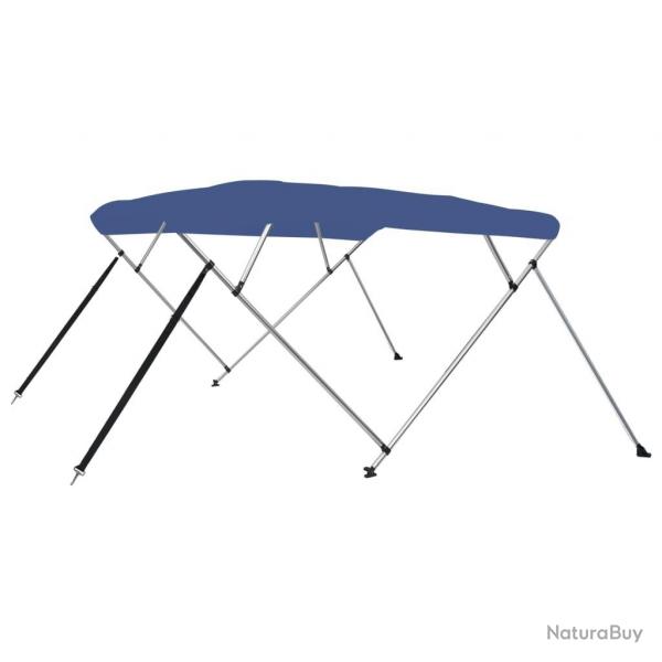 Auvent bimini  4 arceaux Bleu 243x180x137 cm alsavelo