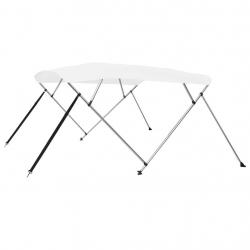 Auvent bimini à 4 arceaux Blanc 243x210x137 cm alsavelo