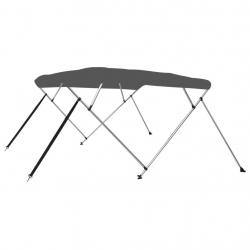 Auvent bimini à 4 arceaux Anthracite 243x210x137 cm alsavelo