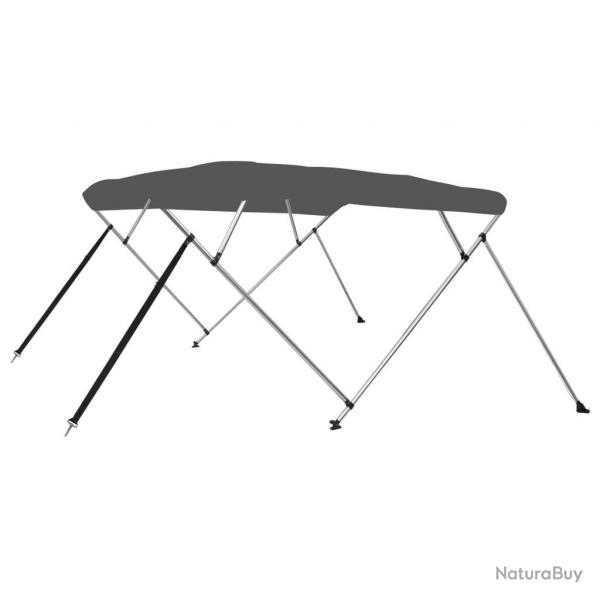 Auvent bimini  4 arceaux Anthracite 243x210x137 cm alsavelo