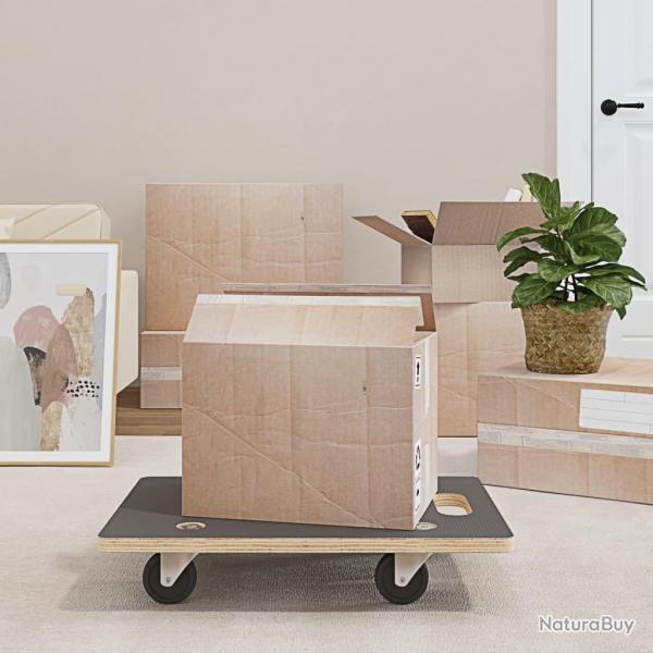 Chariots de transport 2 pcs rectangulaire 60x40x11,5 cm 250 kg alsavelo