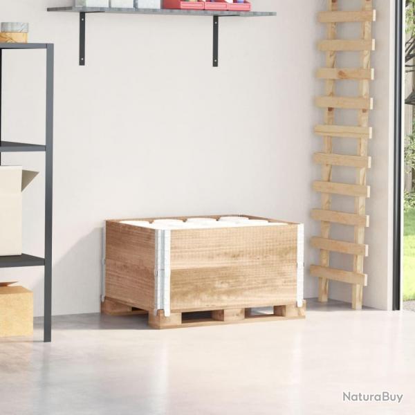Colliers de palette 2 pcs 80x60 cm bois de pin solide alsavelo