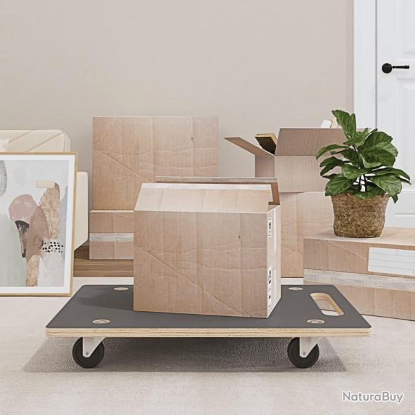 Chariots de transport 2 pcs rectangulaire 80x55x11,5 cm 250 kg alsavelo