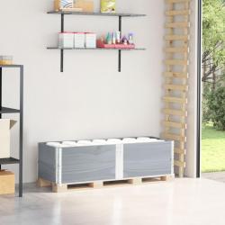Colliers de palette 2 pcs gris 150x50 cm bois de pin solide alsavelo
