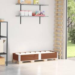 Collier de palette marron 150x50 cm bois de pin solide alsavelo