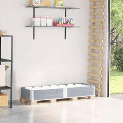 Collier de palette gris 150x50 cm bois de pin solide alsavelo