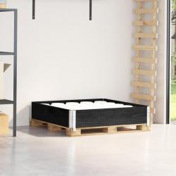 Collier de palette noir 100x100 cm bois de pin solide alsavelo