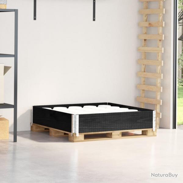 Collier de palette noir 100x100 cm bois de pin solide alsavelo