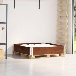 Collier de palette marron 100x100 cm bois de pin solide alsavelo