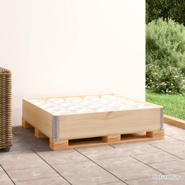 Collier de palette 100x100 cm Bois de pin solide alsavelo