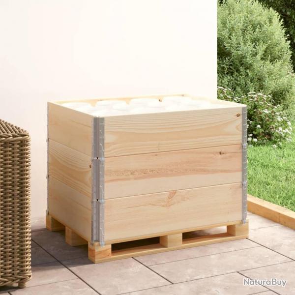 Colliers de palette 3 pcs 60x80 cm Bois de pin solide alsavelo