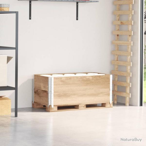 Colliers de palette 2 pcs 100x50 cm bois de pin solide alsavelo