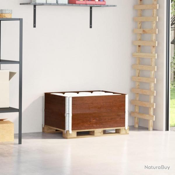 Colliers de palette 2 pcs marron 80x60 cm bois de pin solide alsavelo