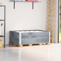 Colliers de palette 2 pcs gris 120x80 cm bois de pin solide alsavelo