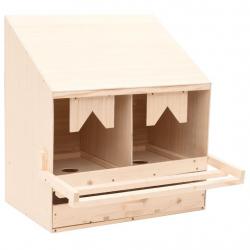 Pondoir 2 compartiments 63x40x65 cm bois de pin massif alsavelo