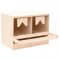 Pondoir 2 compartiments 63x40x45 cm bois de pin massif alsavelo