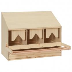Pondoir 3 compartiments 72x33x54 cm bois de pin massif alsavelo