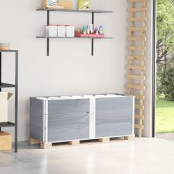 Colliers de palette 3 pcs gris 150x50 cm bois de pin solide alsavelo