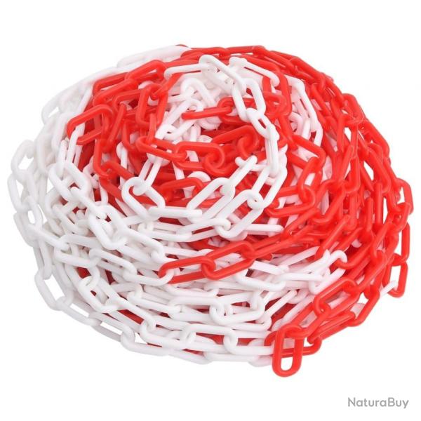 Chane d'avertissement Rouge et blanc 100 m 8 mm Plastique alsavelo