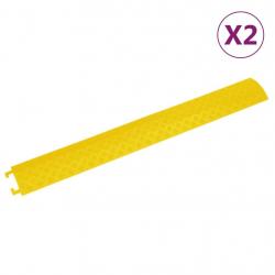 Rampes de protection de câble 2 pcs 98,5 cm Jaune alsavelo