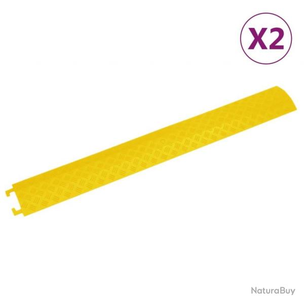 Rampes de protection de cble 2 pcs 98,5 cm Jaune alsavelo