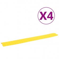 Rampes de protection de câble 4 pcs 98,5 cm Jaune alsavelo