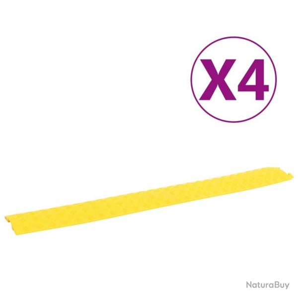 Rampes de protection de cble 4 pcs 98,5 cm Jaune alsavelo