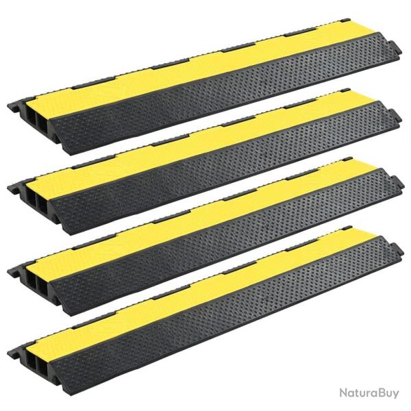 Rampe de protection de cble 4 pcs 2 canaux caoutchouc 101,5 cm alsavelo