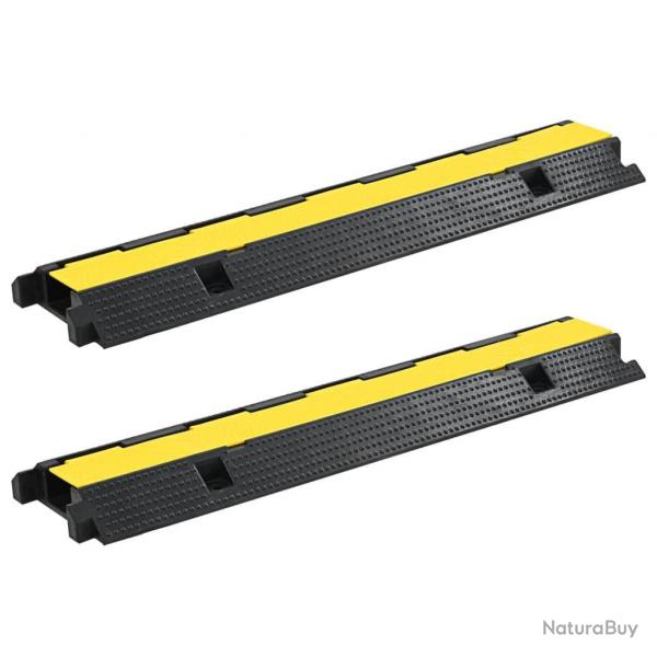 Rampe de protection de cble 2 pcs 1 canal caoutchouc 100 cm alsavelo