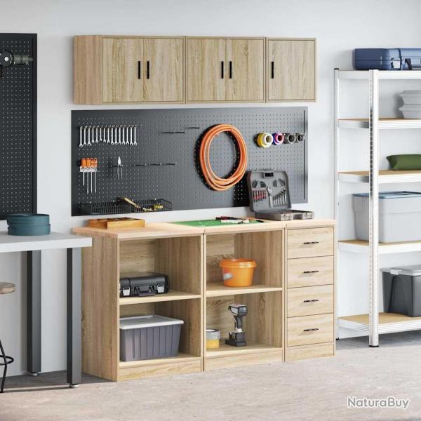 Armoires de garage 6 pcs chne sonoma bois d'ingnierie alsavelo