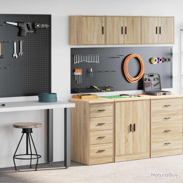 Armoires de garage 2 pcs chne sonoma bois d'ingnierie alsavelo
