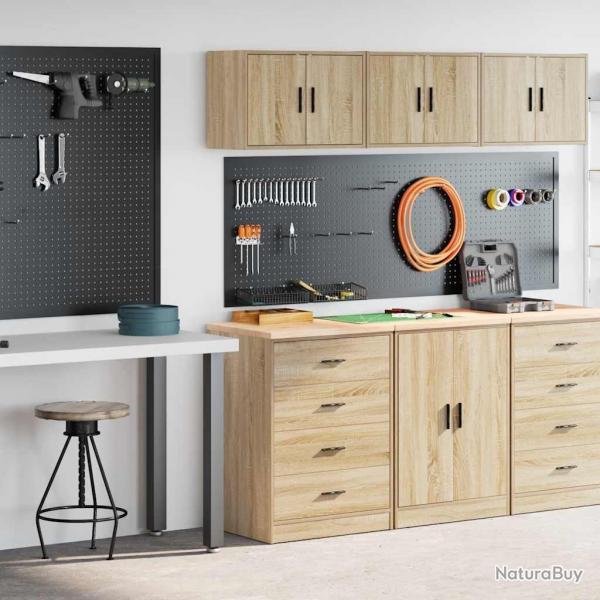 Armoires de garage 2 pcs chne sonoma bois d'ingnierie alsavelo