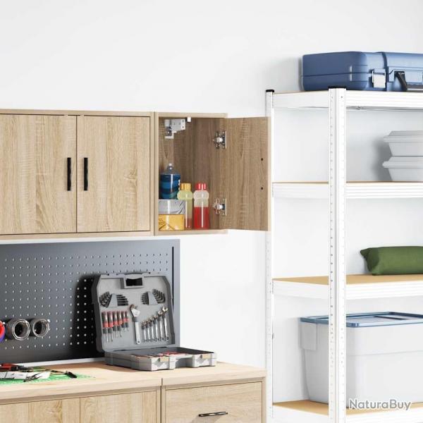 Armoire murale de garage chne sonoma bois d'ingnierie alsavelo